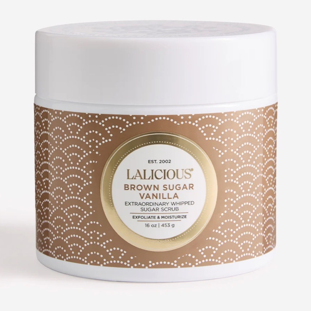 LALICIOUS Brown Sugar Vanilla Scrub for soft glowing delicious smelling skin 🧁